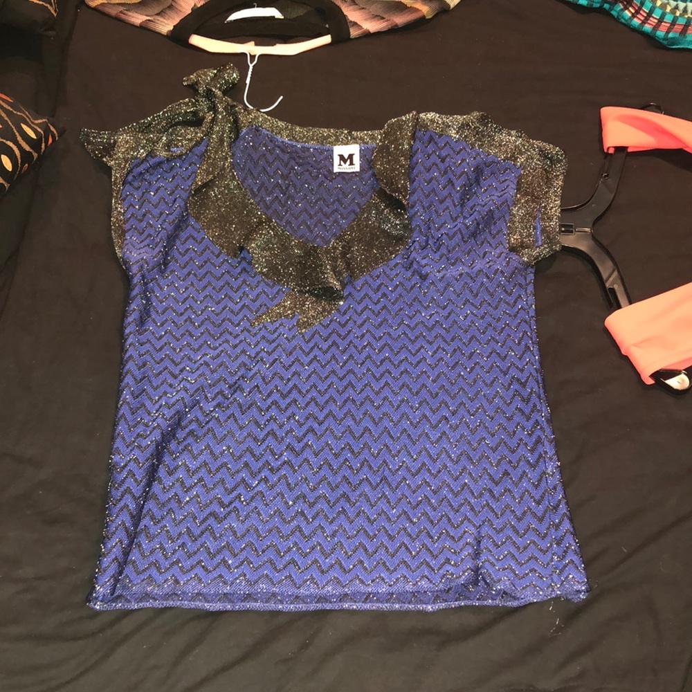 Missoni shirt. With bows shimmer shirt. Size 10